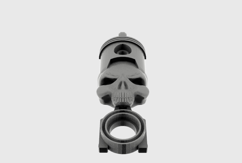 STL file Skull piston keychain 1・Design to download and 3D print・Cults
